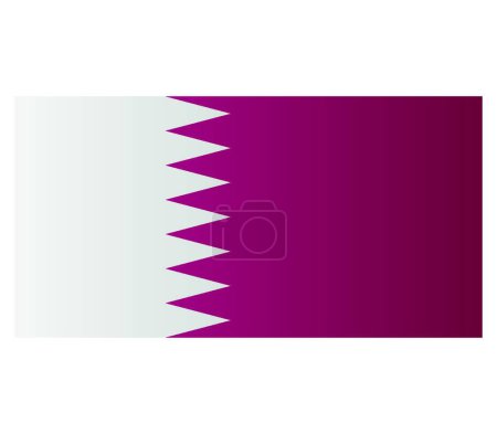 Téléchargez les illustrations : Drapeau de qatar, illustration vectorielle design simple - en licence libre de droit
