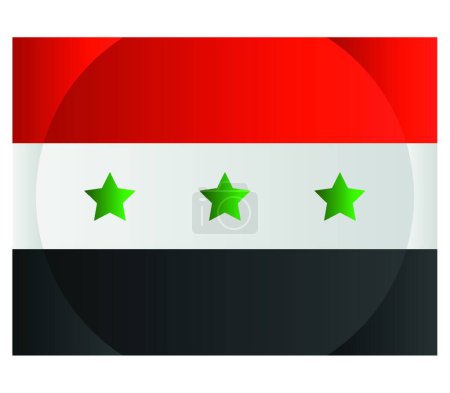 Illustration for Iraq flag, vector illustration simple design - Royalty Free Image