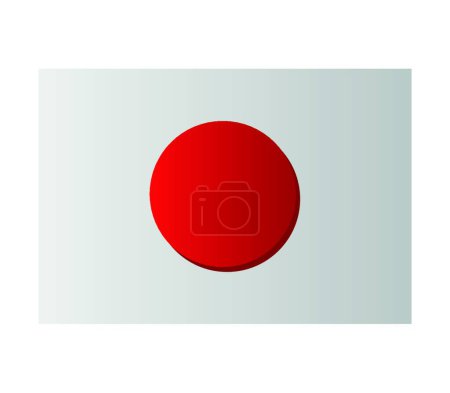 Téléchargez les illustrations : Drapeau japonais, illustration vectorielle design simple - en licence libre de droit