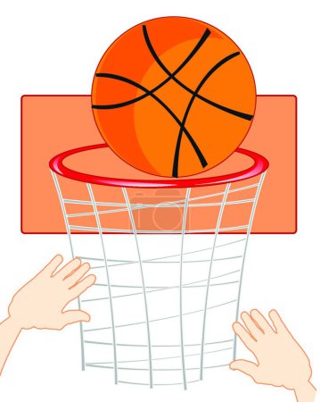 Illustration for Play basketball - vector illustration - Royalty Free Image