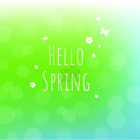 Illustration for Illustration of the Hello Spring Background - Royalty Free Image