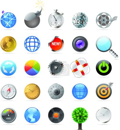 Illustration for Illustration of the Icons for circles - Royalty Free Image