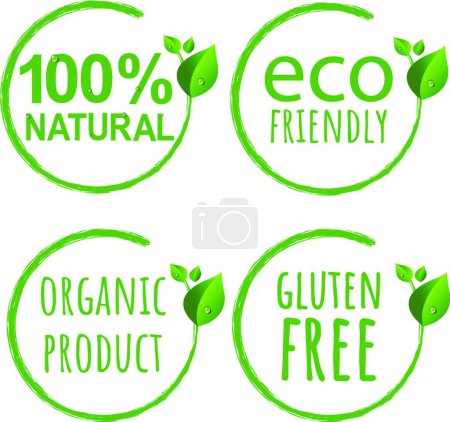 Téléchargez les illustrations : Illustration du symbole Eco Logo - en licence libre de droit