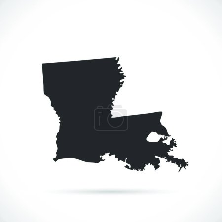 Téléchargez les illustrations : Illustration de la carte de la Louisiane - en licence libre de droit