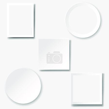 Téléchargez les illustrations : "Frame Set Isolated White Background" - en licence libre de droit