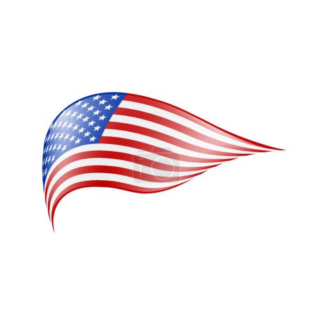 Ilustración de Ilustración de la bandera de Estados Unidos aislada - Imagen libre de derechos