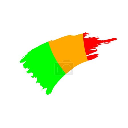 Illustration for Illustration of the Mali flag. Vector - Royalty Free Image