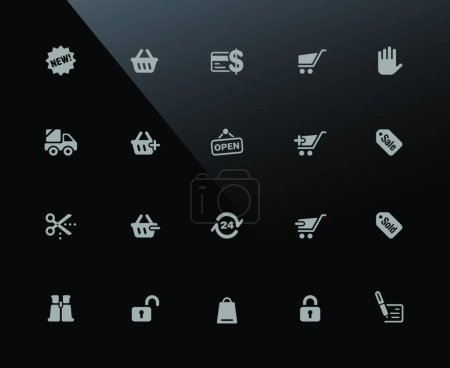 Illustration for Shopping Icons, vector set - Royalty Free Image