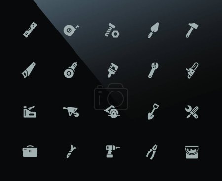Illustration for Tools Icons vector illustration - Royalty Free Image