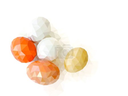 Illustration for Polygon eggs, vector illustration simple design - Royalty Free Image