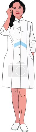 Illustration for People professions vector illustration. A worker in the field of medicine - Royalty Free Image