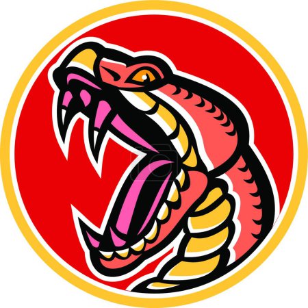Ilustración de Copperhead Snake Mascot, vector illustration - Imagen libre de derechos