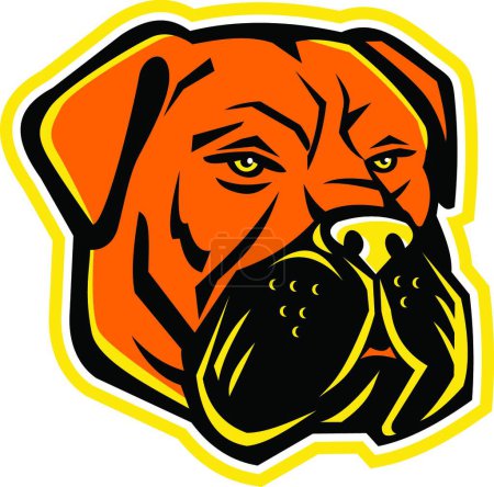 Ilustración de Bullmastiff perro mascota vector ilustración - Imagen libre de derechos