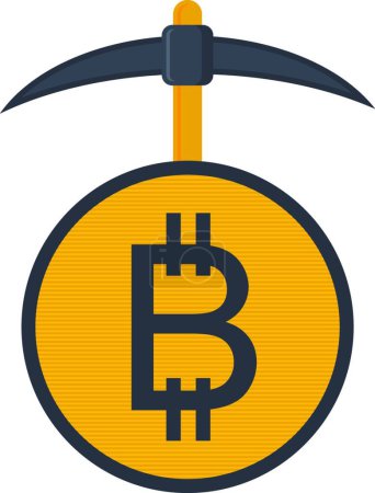 Illustration for "digital crypto currency money bitcoin vector art" - Royalty Free Image