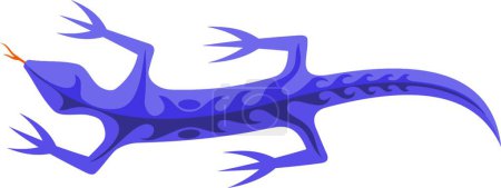 Illustration for Tribal Lizard Mauve, colored vector illustration - Royalty Free Image