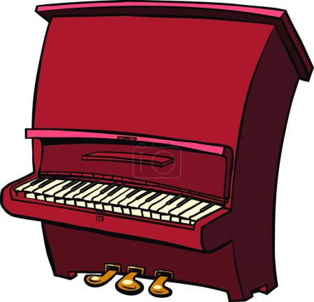 Téléchargez les illustrations : Piano instrument de musique illustration vectorielle - en licence libre de droit