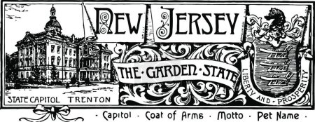 Ilustración de "La bandera del estado de Nueva Jersey la vendimia del estado jardín illustra" - Imagen libre de derechos