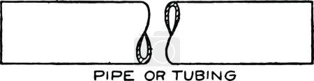 Illustration for Conventional Breaks Symbols of Pipe or Tubing without Cutting - Royalty Free Image