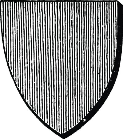Ilustración de Gules Shield es un escudo heráldico con una superficie roja vintage - Imagen libre de derechos