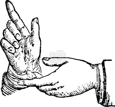 Ilustración de Esta imagen representa la posición de las manos en la argumentación - Imagen libre de derechos