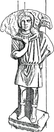 Téléchargez les illustrations : Christ le Bon Pasteur est la plus ancienne statue connue du Christ - en licence libre de droit