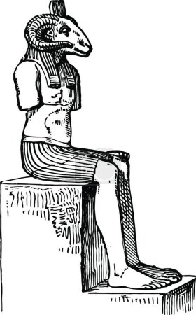 Téléchargez les illustrations : Ammon est une conception grecque et romaine de la divinité égyptienne Amen - en licence libre de droit
