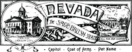 Illustration for The state banner of Nevada the sage brush state vintage vector illustration design - Royalty Free Image