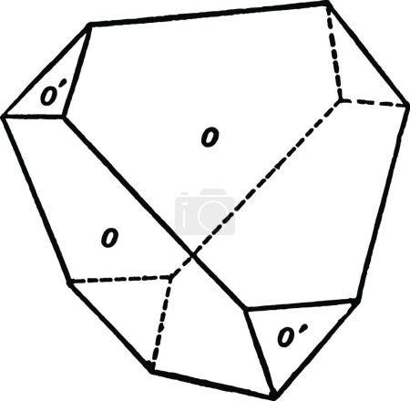 Ilustración de Tetraedro positivo y negativo en combinación, diseño de ilustración vectorial vintage - Imagen libre de derechos