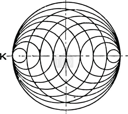 Ilustración de Dibujo mecánico Ejercicio Sombreado Lados del círculo inscrito, diseño de ilustración vectorial - Imagen libre de derechos