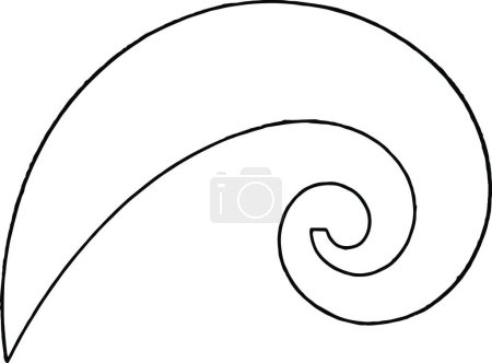 Illustration for Logarithmic Spiral Curve, French Curve, vector illustration design - Royalty Free Image
