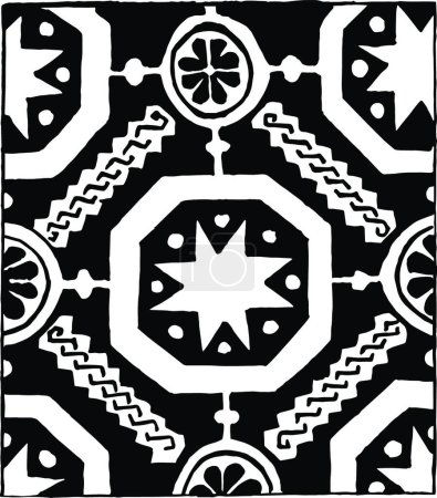 Téléchargez les illustrations : 13ème siècle Weave Design son aussi un 14ème siècle tissage design - en licence libre de droit