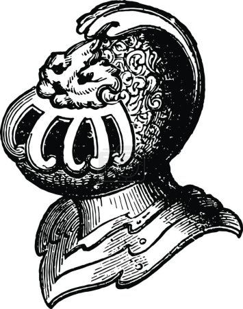 Ilustración de Timón de los Príncipes y Nobles es un casco heráldico, ilustración vectorial diseño simple - Imagen libre de derechos