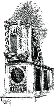Téléchargez les illustrations : Ambo in the Ara Coeli a titular basilica in Rome vintage engraving - en licence libre de droit