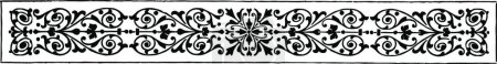 Illustration for Filigree Divider have antique horizontal pattern in this image - Royalty Free Image