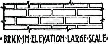 Illustration for Brick in Elevation Large Scale Material Symbol, greater detail - Royalty Free Image