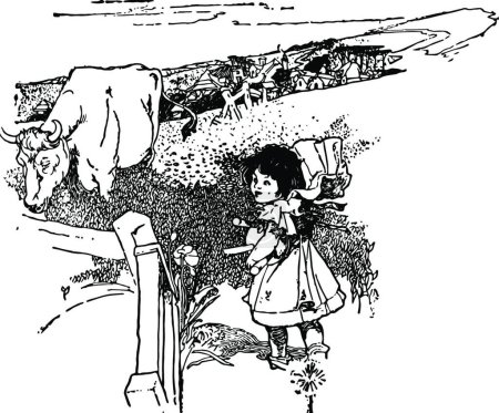 Ilustración de Un jardín infantil de versos publicado originalmente en 1900 ilustración vintage - Imagen libre de derechos