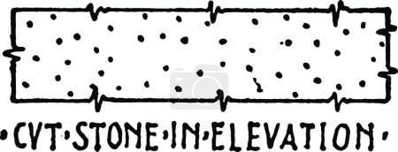 Ilustración de Piedra CVT en material de elevación Símbolo arañazos profundos - Imagen libre de derechos