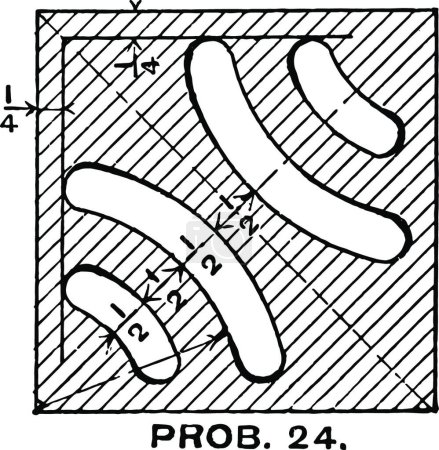 Foto de "Ejercicio de dibujo del patrón de círculo inscrito tangente a la izquierda Sid" - Imagen libre de derechos