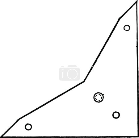 Ilustración de Zange Triángulo ángulo correspondiente en el otro triángulo vintage - Imagen libre de derechos