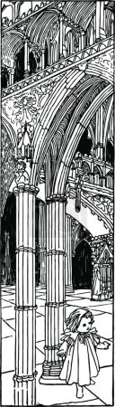 Téléchargez les illustrations : Gothic Church Interior is found in novelist Robert Louis Stevens - en licence libre de droit