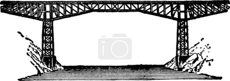 Ilustración de Cantilever, ilustración vectorial simple grabada - Imagen libre de derechos