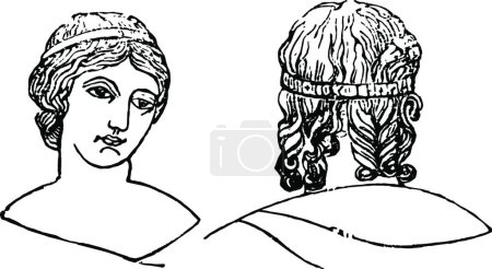 Ilustración de Herculano ilustración vector vintage en blanco y negro - Imagen libre de derechos