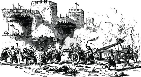 Ilustración de Constantinopla, ilustración vectorial simple grabada - Imagen libre de derechos