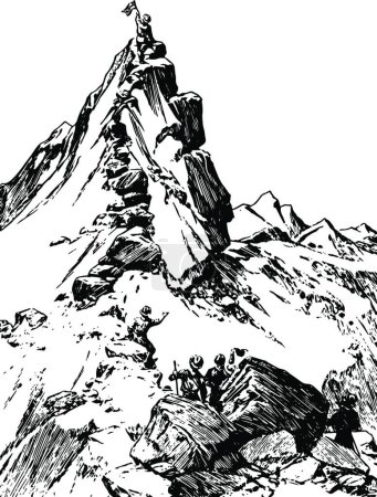 Téléchargez les illustrations : "Illustration vintage Fremont's Peak" - en licence libre de droit