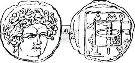 Ilustración de Anfípolis ilustración vectorial en blanco y negro - Imagen libre de derechos