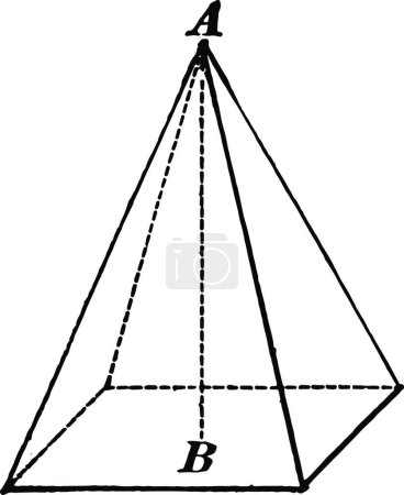 Ilustración de Ilustración de vector vintage pirámide en blanco y negro - Imagen libre de derechos