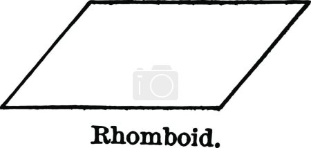 Téléchargez les illustrations : Rhomboid, illustration vectorielle simple gravée - en licence libre de droit