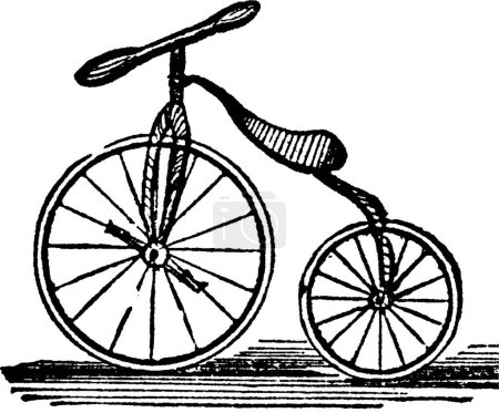 Ilustración de Bicicleta, ilustración vectorial simple grabado - Imagen libre de derechos