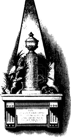 Ilustración de "Richard Montgomery's Monument,vintage illustration" - Imagen libre de derechos