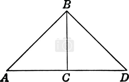 Ilustración de Triángulo, ilustración de vector simple grabado - Imagen libre de derechos